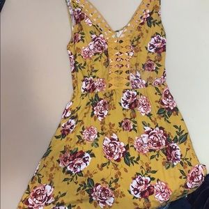 Yellow floral dress
